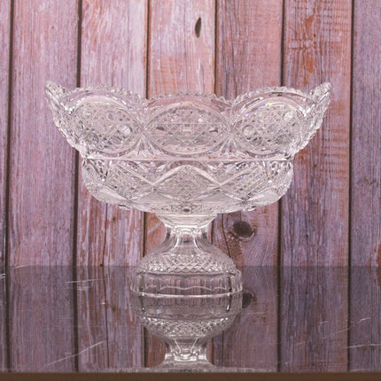 Grande coupe en cristal sur pied 