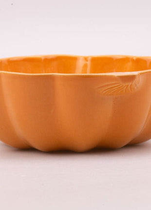 Porte-fruits en porcelaine orange en forme de Potiron