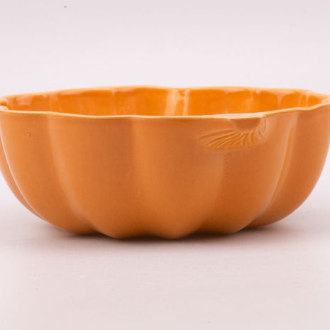 Porte-fruits en porcelaine orange en forme de Potiron