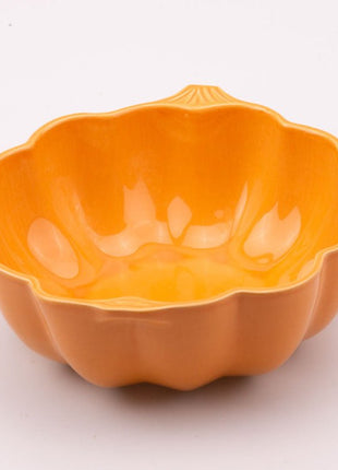 Porte-fruits en porcelaine orange en forme de Potiron