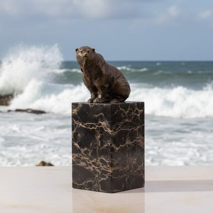 Sculpture en bronze ours polaire Milo 