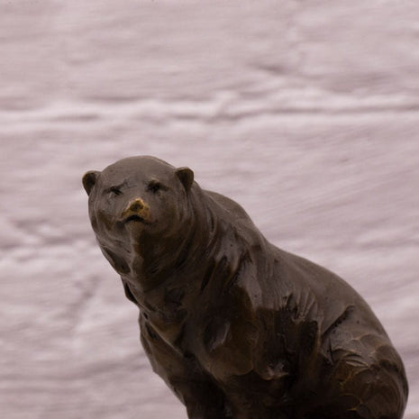 Sculpture en bronze ours polaire Milo