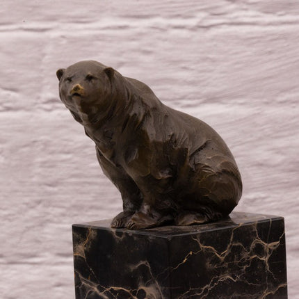 Sculpture en bronze ours polaire Milo