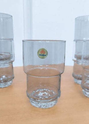 6 grands verres à eau Durobor vintage - Pièce belge authentique