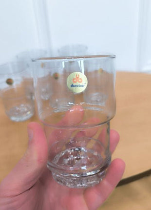 6 grands verres à eau Durobor vintage - Pièce belge authentique