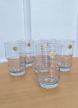 6 grands verres à eau Durobor vintage - Pièce belge authentique