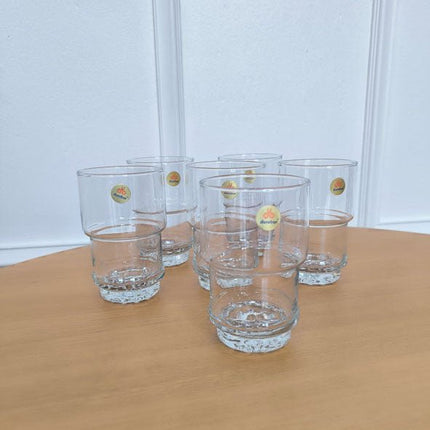 6 grands verres à eau Durobor vintage - Pièce belge authentique