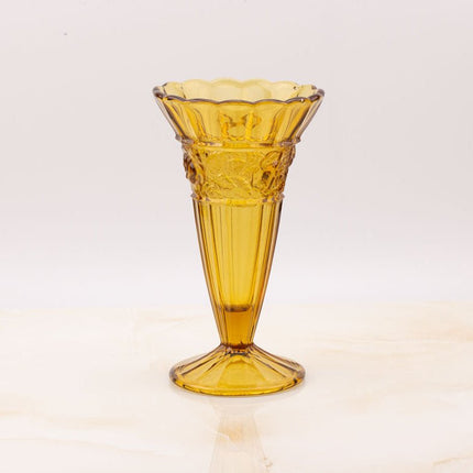 Vase vintage ambré verreries Scailmont