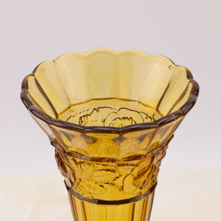 Vase vintage ambré verreries Scailmont