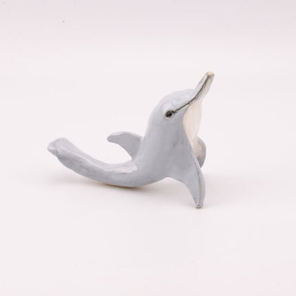 Sculpture vintage dauphin en porcelaine