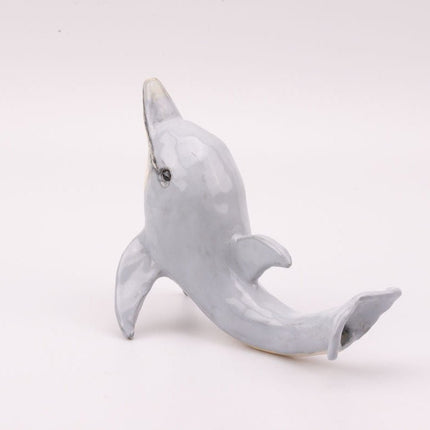 Sculpture vintage dauphin en porcelaine