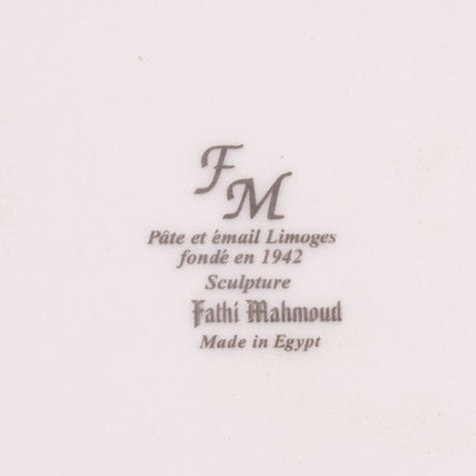 Assiette porcelaine égyptienne Fathi Mahmoud