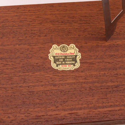 Porte-toast vintage en bois et inox KH