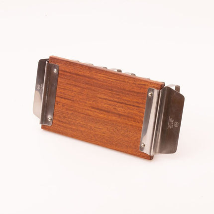 Porte-toast vintage en bois et inox KH