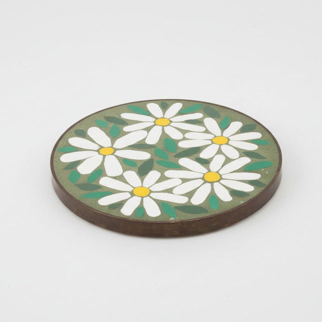 Sous-plat vintage bohême Marguerites