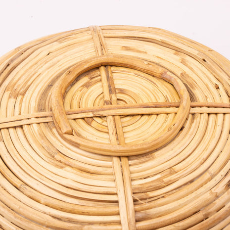 Saladier décoratif vintage en rotin