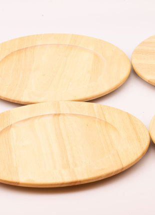 4 sous-assiettes en bois