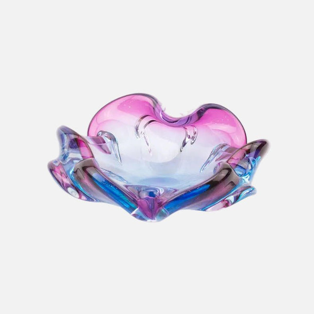 Coupelle décorative vintage verre bleu et violet