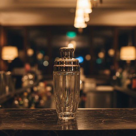Shaker à cocktail en verre taillé