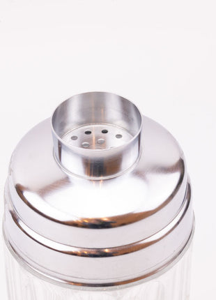 Shaker à cocktail en verre taillé