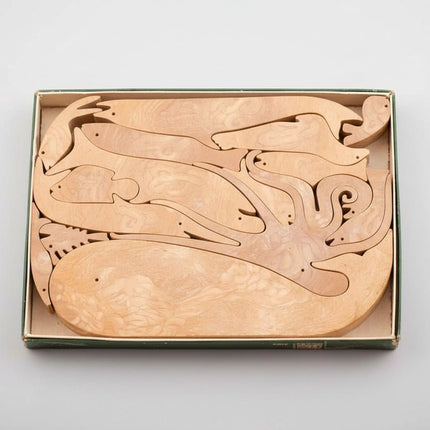 Puzzle en Bois 16 Pesci Enzo Mari pour Danese Milano | Icône du Design