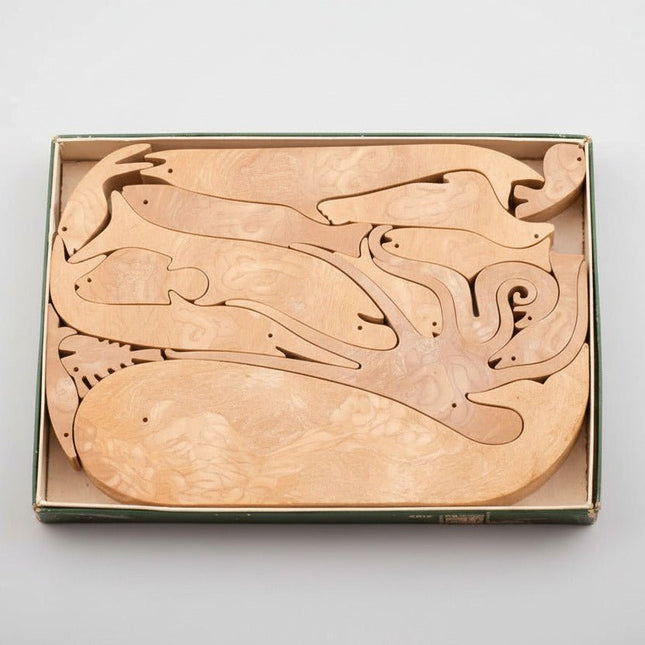 Puzzle en Bois 16 Pesci Enzo Mari pour Danese Milano | Icône du Design