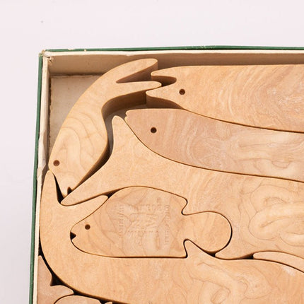 Puzzle en Bois 16 Pesci Enzo Mari pour Danese Milano | Icône du Design