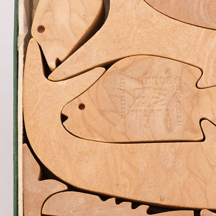 Puzzle en Bois 16 Pesci Enzo Mari pour Danese Milano | Icône du Design