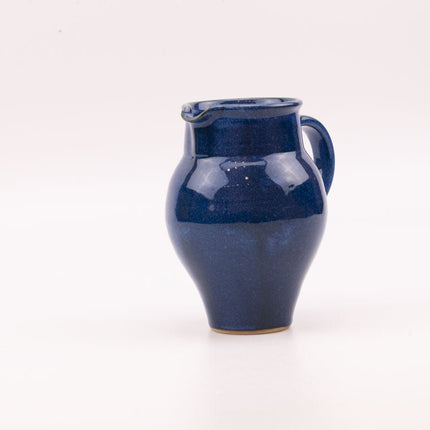 Pichet en Céramique Émaillée Bleu Brillant Signé Labout | Poterie d'Art