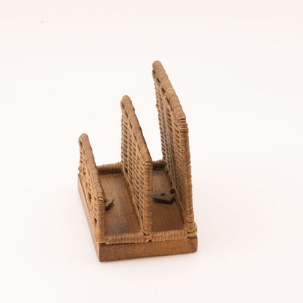 Porte-serviettes vintage en osier
