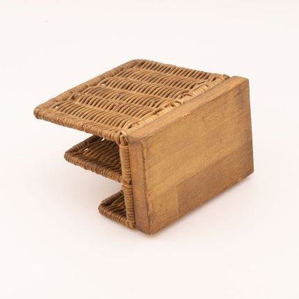 Porte-serviettes vintage en osier