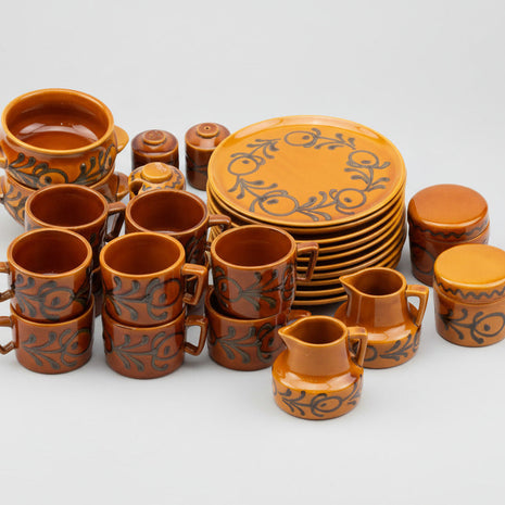 Ensemble tasses et assiettes vintage Katrin années 50