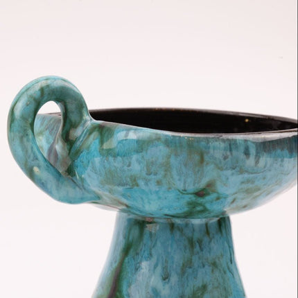 Elegante blauwe keramische kandelaar van Vanoise.