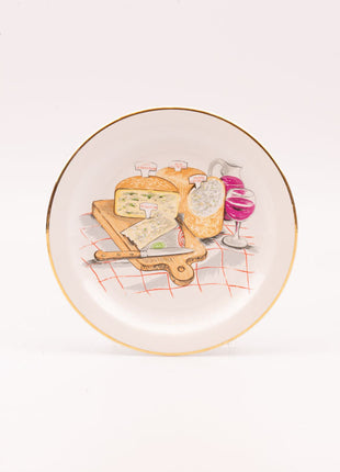5 assiettes à fromage porcelaine Revol