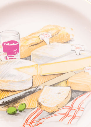 5 assiettes à fromage porcelaine Revol France