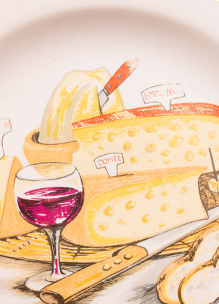 5 assiettes à fromage porcelaine Revol France