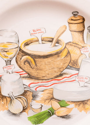 5 assiettes à fromage porcelaine Revol France