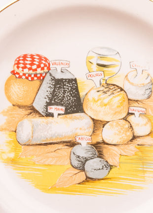 5 assiettes à fromage porcelaine Revol France