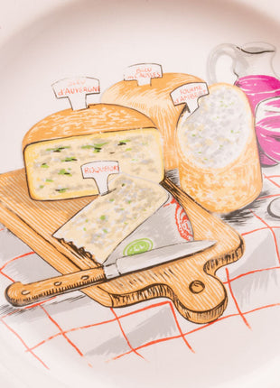 5 assiettes à fromage porcelaine Revol France