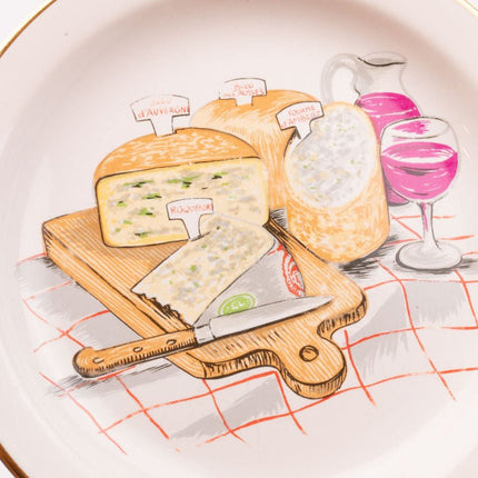 Lot de 5 Assiettes à Fromage Porcelaine Revol France | Vintage & Qualité