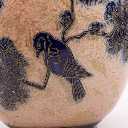 Grand Vase en Grès Jules Guérin | Pièce d'Exception Art Déco