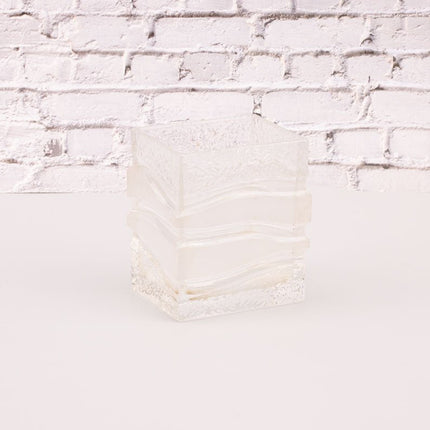 Vase Vintage Rectangulaire Transparent Peill & Putzler | Verre Moderniste Allemagne