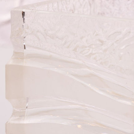 Vase Vintage Rectangulaire Transparent Peill & Putzler | Verre Moderniste Allemagne