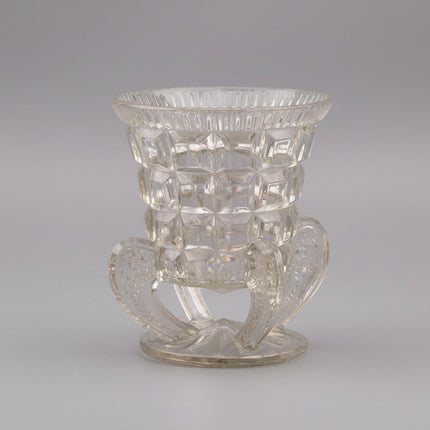 Vase Art Déco Libochovice en Verre Pressé | Sklo Union Tchécoslovaquie