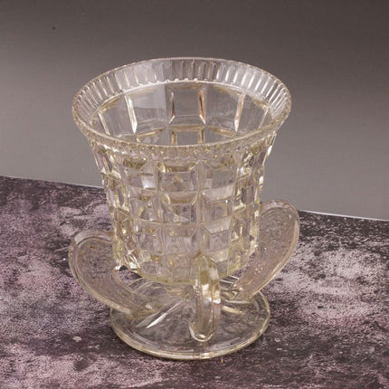 Vase Art Déco Libochovice en Verre Pressé | Sklo Union Tchécoslovaquie