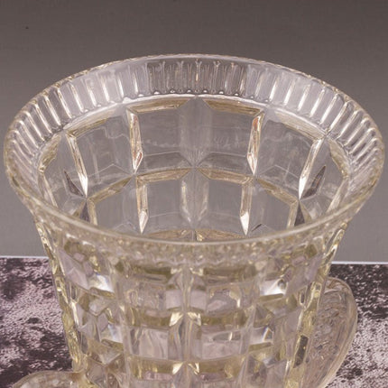 Vase Art Déco Libochovice en Verre Pressé | Sklo Union Tchécoslovaquie