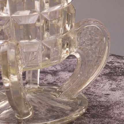 Vase Art Déco Libochovice en Verre Pressé | Sklo Union Tchécoslovaquie