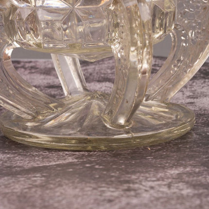 Vase Art Déco Libochovice en Verre Pressé | Sklo Union Tchécoslovaquie