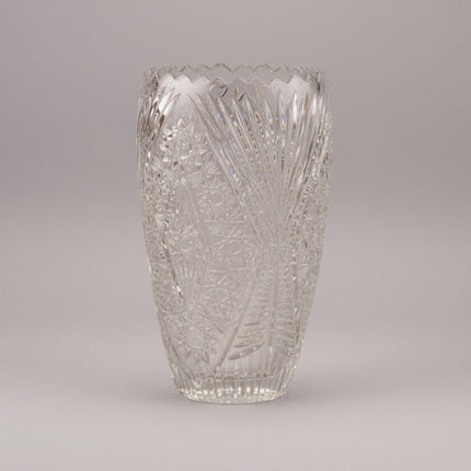 Grand Vase en Verre Pressé 32cm Style Bohème | Vase Transparent Chic