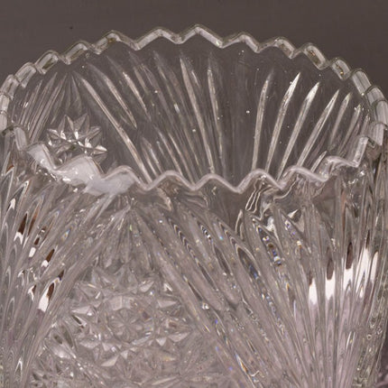 Grand Vase en Verre Pressé 32cm Style Bohème | Vase Transparent Chic